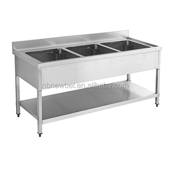 SK-1-1500L Good quality custom size stainless steel sink stand kitchen sink