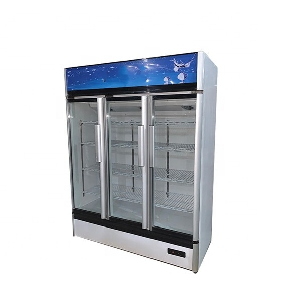 LC-1093 Vertical Refrigerated Showcase Cooler Upright Display Commercial Beverage Cooler Refrigerators