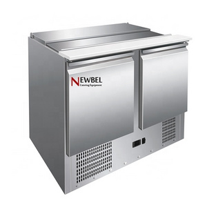 Newbel S902 Top Saladette refrigeration sandwich prep tables Salad fridge bar equip Salad Pizza counter refrigerator display