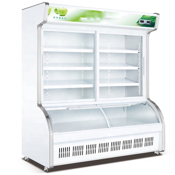 LSCD-1600 Glass Door Freezer Refrigerator Combined Machine Supermarkets Fridge