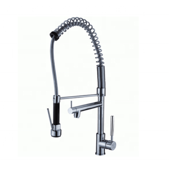 PRU-89 Single lever chrome pull out flexible CE kitchen faucet