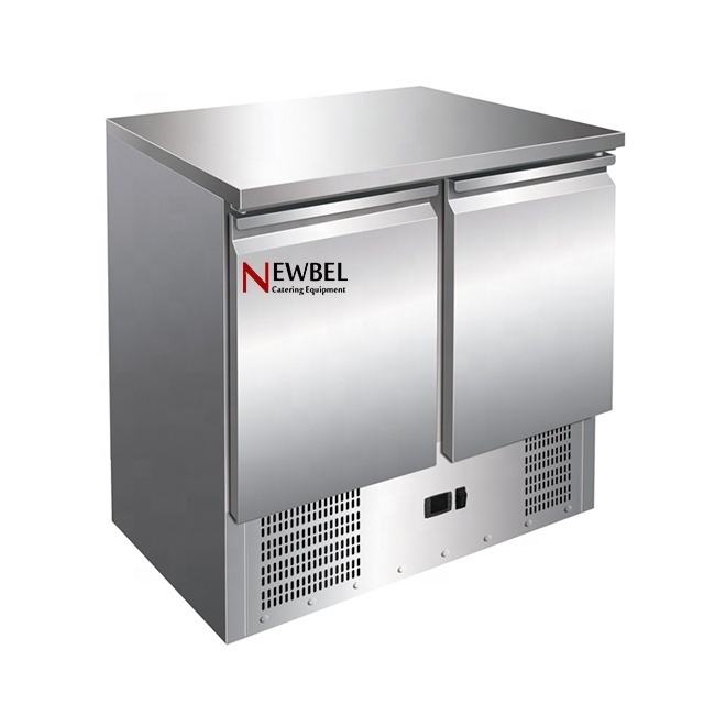 Newbel S902 Top Saladette refrigeration sandwich prep tables Salad fridge bar equip Salad Pizza counter refrigerator display