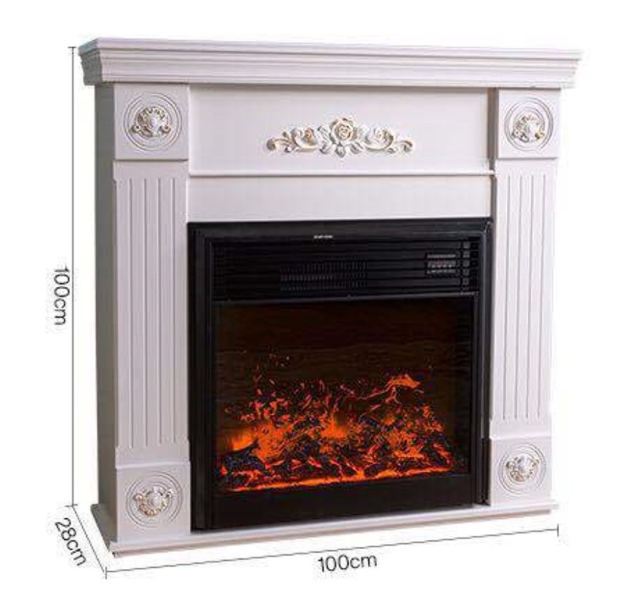 Factory direct sale 3D white simulation electronic fireplace for family.