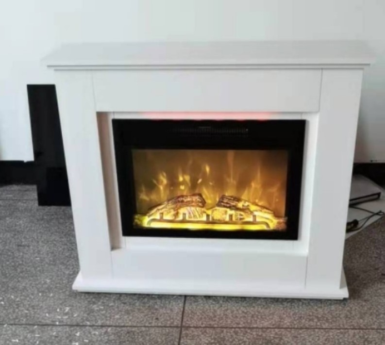 Factory direct sale 3D white simulation electronic fireplace for family.