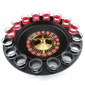 16PCS Red Black Shot Glass Roulette Complete Drinking Game Set