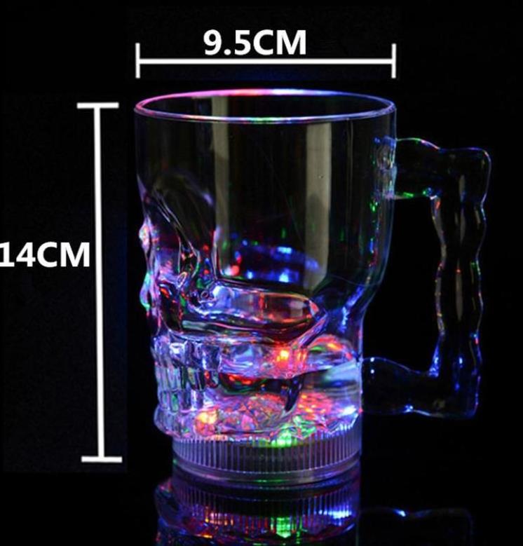 Fun Light Up Drinking Tumblers Liquid Activated Multi color LED Flashing Plastic Glasses Cups