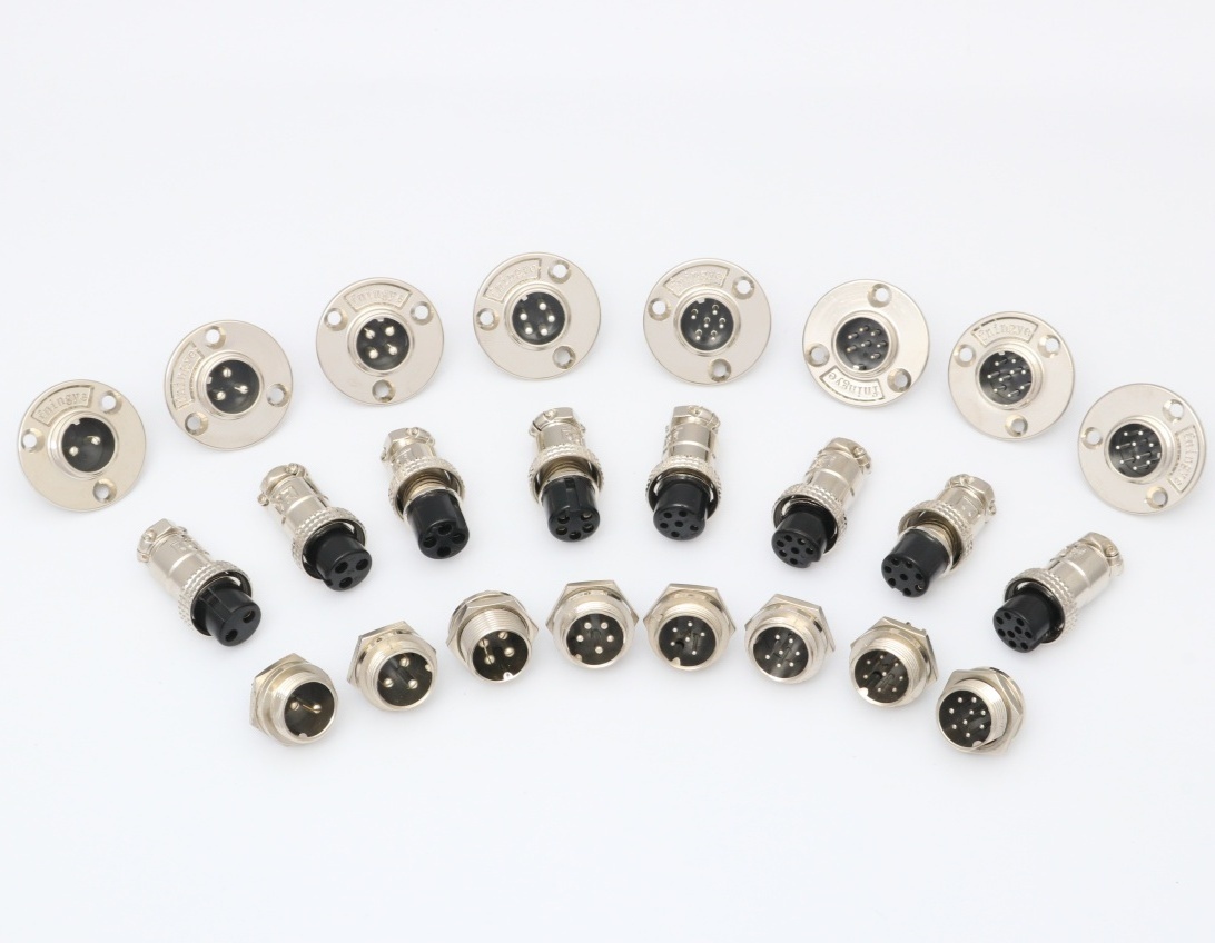 3 holes female gx/df series aviation connector gx16 panel mount 7 pin aviation connector 4 pin