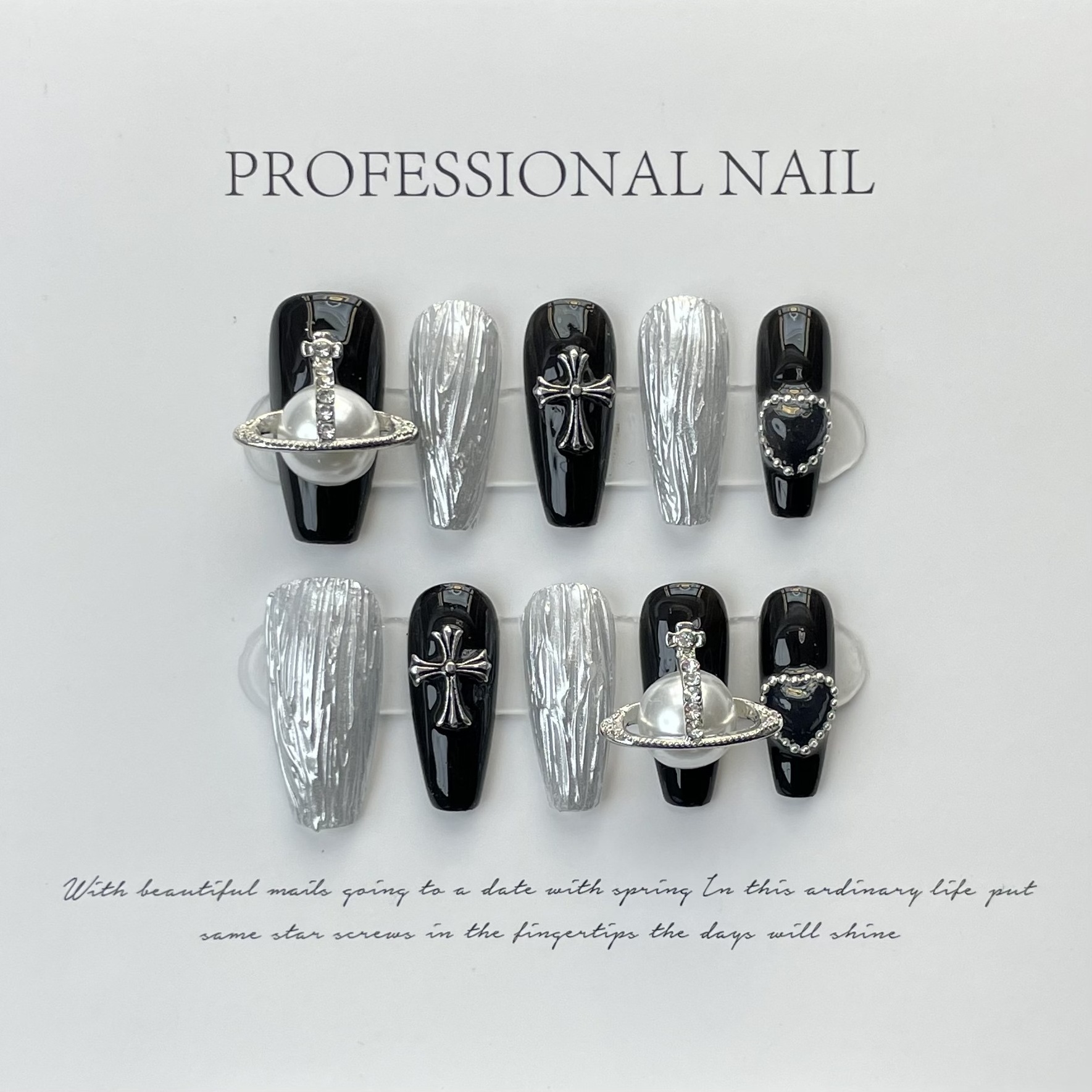 Custom Private Label Artificial Nails Supplies Art False Nails Luxury Long Ballerina Press on Nails