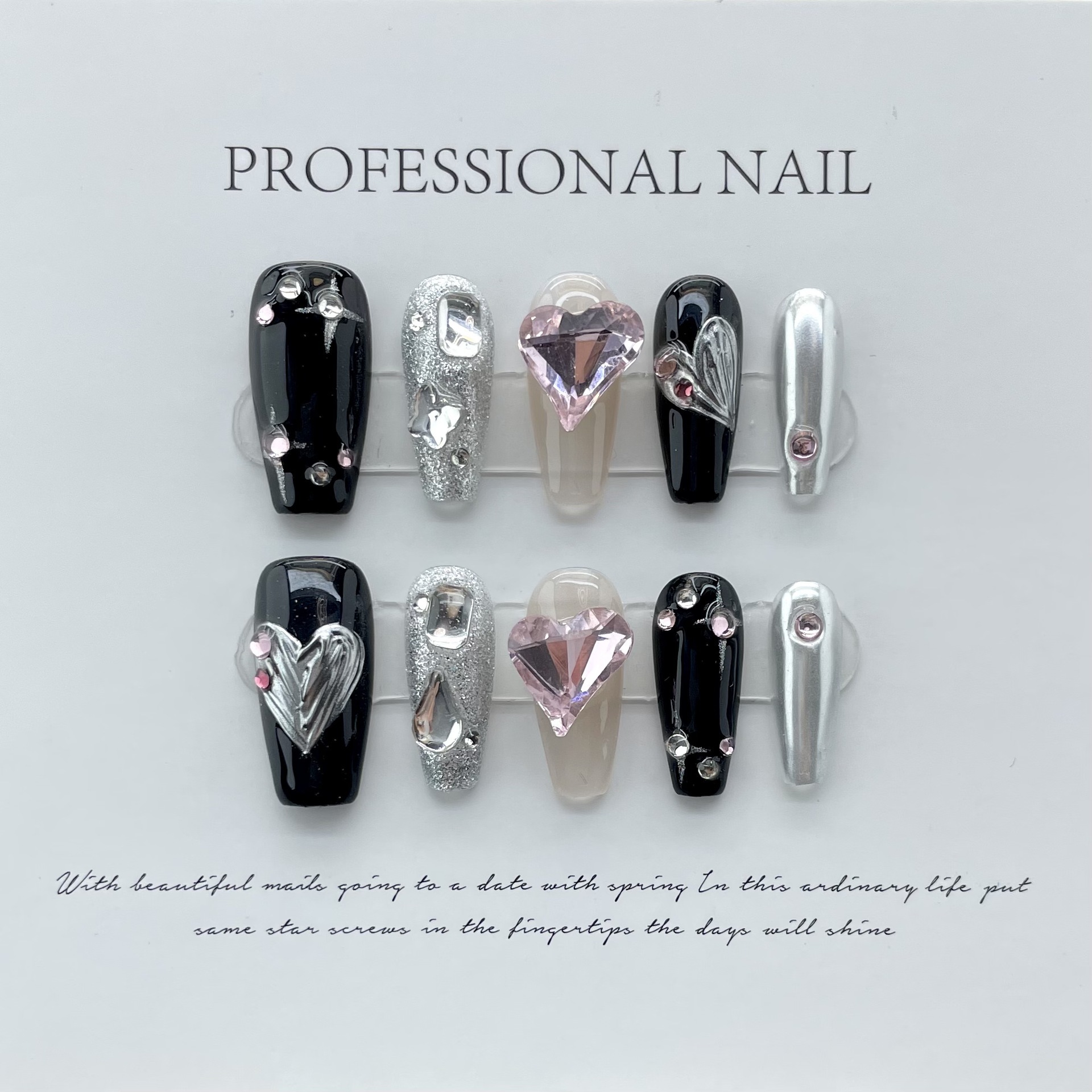 Custom Private Label Artificial Nails Supplies Art False Nails Luxury Long Ballerina Press on Nails