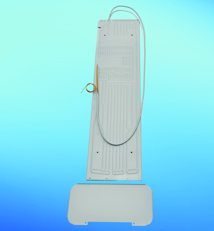 Aluminum roll bond refrigerator compressor and evaporator