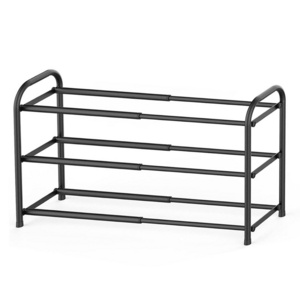 3-Tier Adjustable Heavy Duty Free Standing Shoe Rack Storage Organizer for Doorway