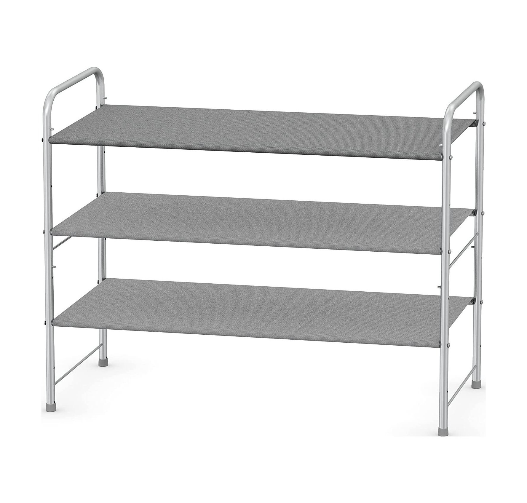 Wholesale Expandable Rectangular Storage Organizer Adjustable Fabric Metal Smart Shoe Rack