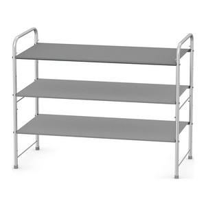 Wholesale Expandable Rectangular Storage Organizer Adjustable Fabric Metal Smart Shoe Rack