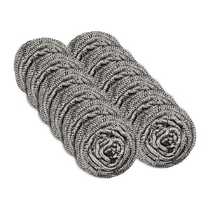 12 Pack Stainless Steel Scourer by Scrub It  Steel Wool Scrubber Pad Used for Dishes, Pots, Pans, and Ovens