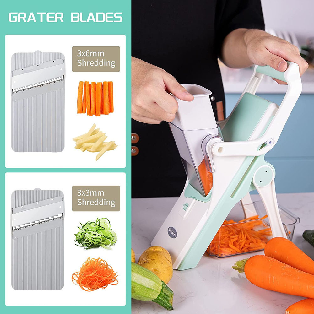 Adjustable Thickness  Mandoline Slicer Vegetable Cutter & Julienne for Kitchen Multi Blade Vegetable Chopper