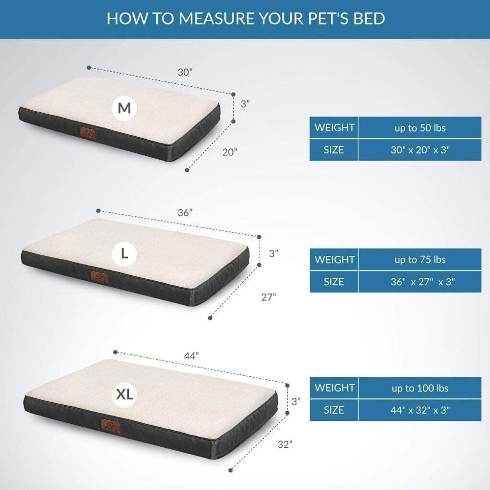 Bedsure Large Dog Bed for Large Dogs Up to 75lbs Big Orthopedic Dog Beds with Removable Washable Cover Egg Crate Foam Pet Bed