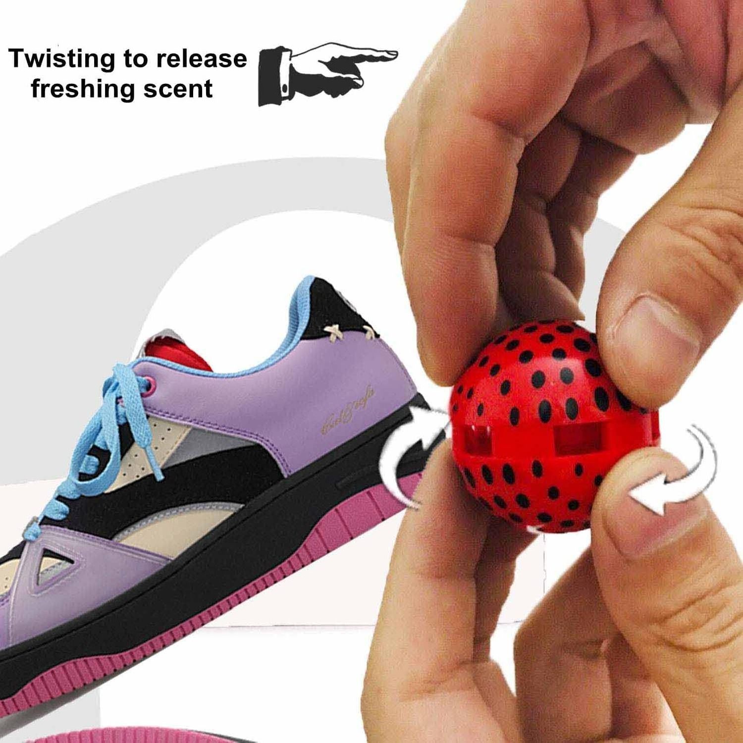 Shoe Deodorizer Balls Sneaker Deodorizers Balls Odor Eliminating for Shoes 6 Packs