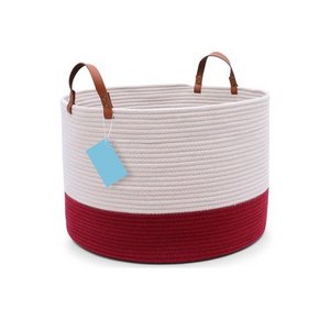 Soft Rope Baskets for Organizing Basket Hamper Large Woven Shoe Laundry Basket for Entryway