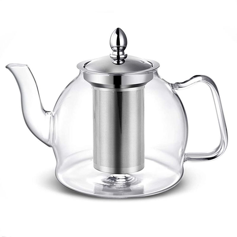 1000ml Glass Teapot with Removable Infuser Stovetop Safe Tea Kettle Blooming and Loose Leaf glass Tea Maker Set