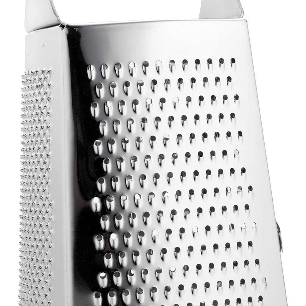 Stainless Steel 4-Sided Cheese, Vegetables Box Grater with anti-slip base