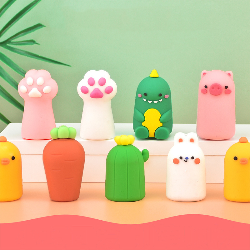 Carrot small dinosaur cute and cute pencil sharpener mini portable pencil sharpener silica gel small pen sharpener mini