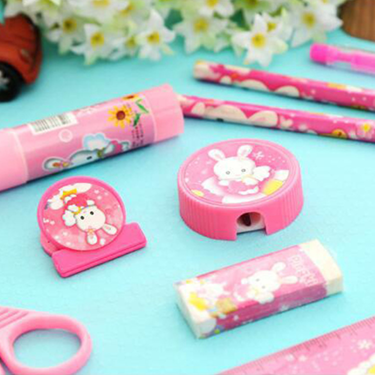 Eight Piece Stationery Set Children Birthday Gift Cute Kawaii Set Manufacturers In Ningbo Student Items Pens And Pencils