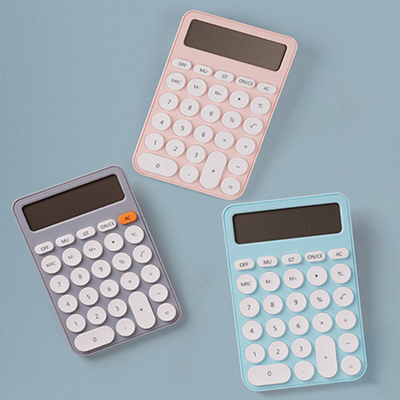 Calculators Desktop Size 6.3 * 4.3in/16 * 11cm, DECKLIT Battery 12 Digit Desk Calculator Extra Large LCD Display