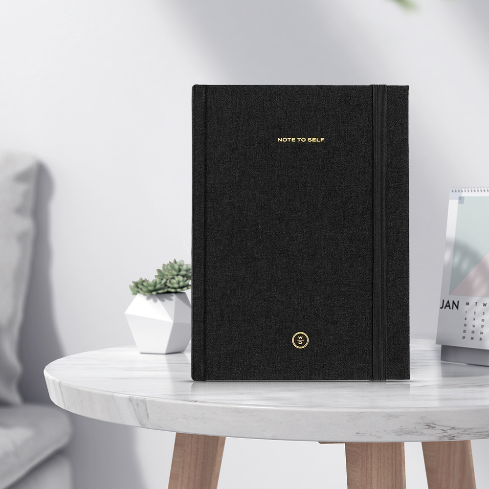 Business Executive A5 Notebook Custom Logo Luxury Planners And Linen Cloth Hardcover Personalized Printing Design