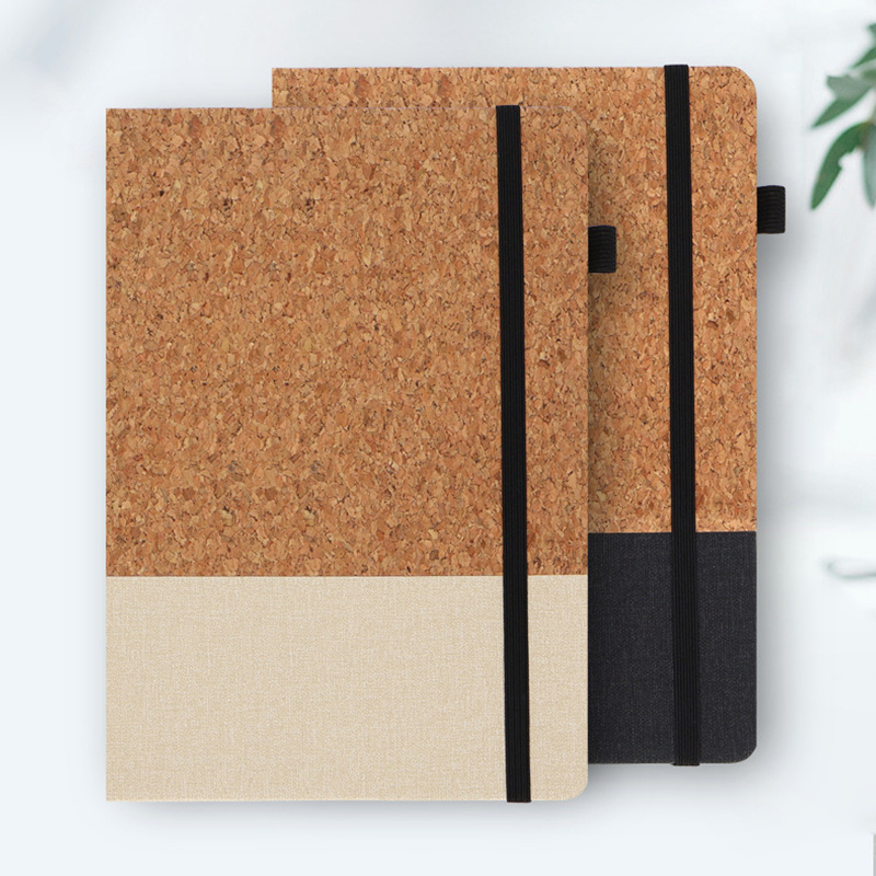 2024 2025 Eco Friendly Cork and linen Notebook Set Custom Company Corporate Promotional Gift items Set Business Stationary Set