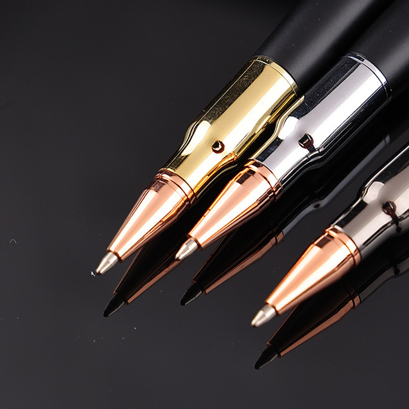 Wholesale custom LOGO Printing bullet shaped Bolt Action Tactical Pen Multifunction Metal Luxury Gun Pen