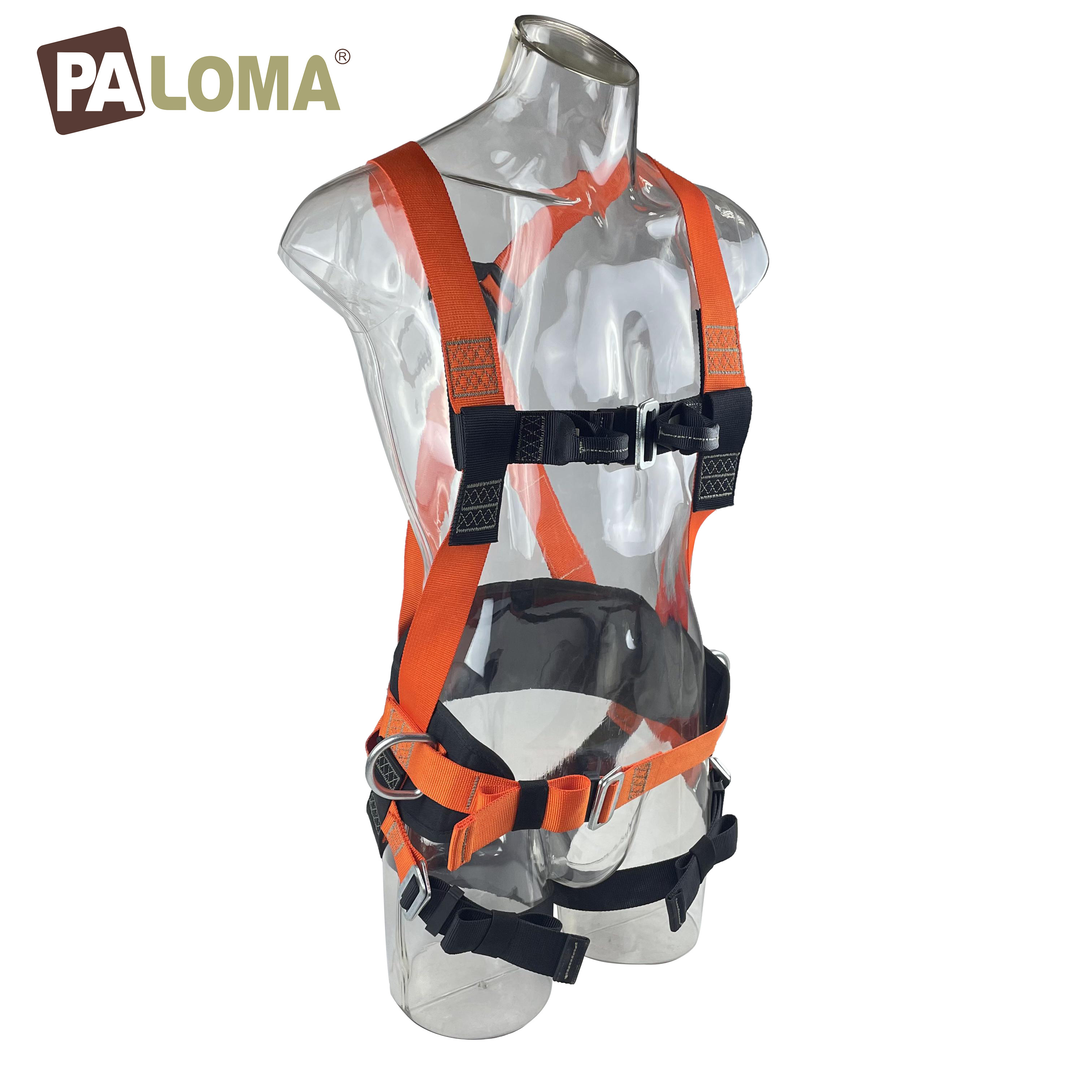 Low Price Security Protection Full Body Safety Harness With Double Lanyard