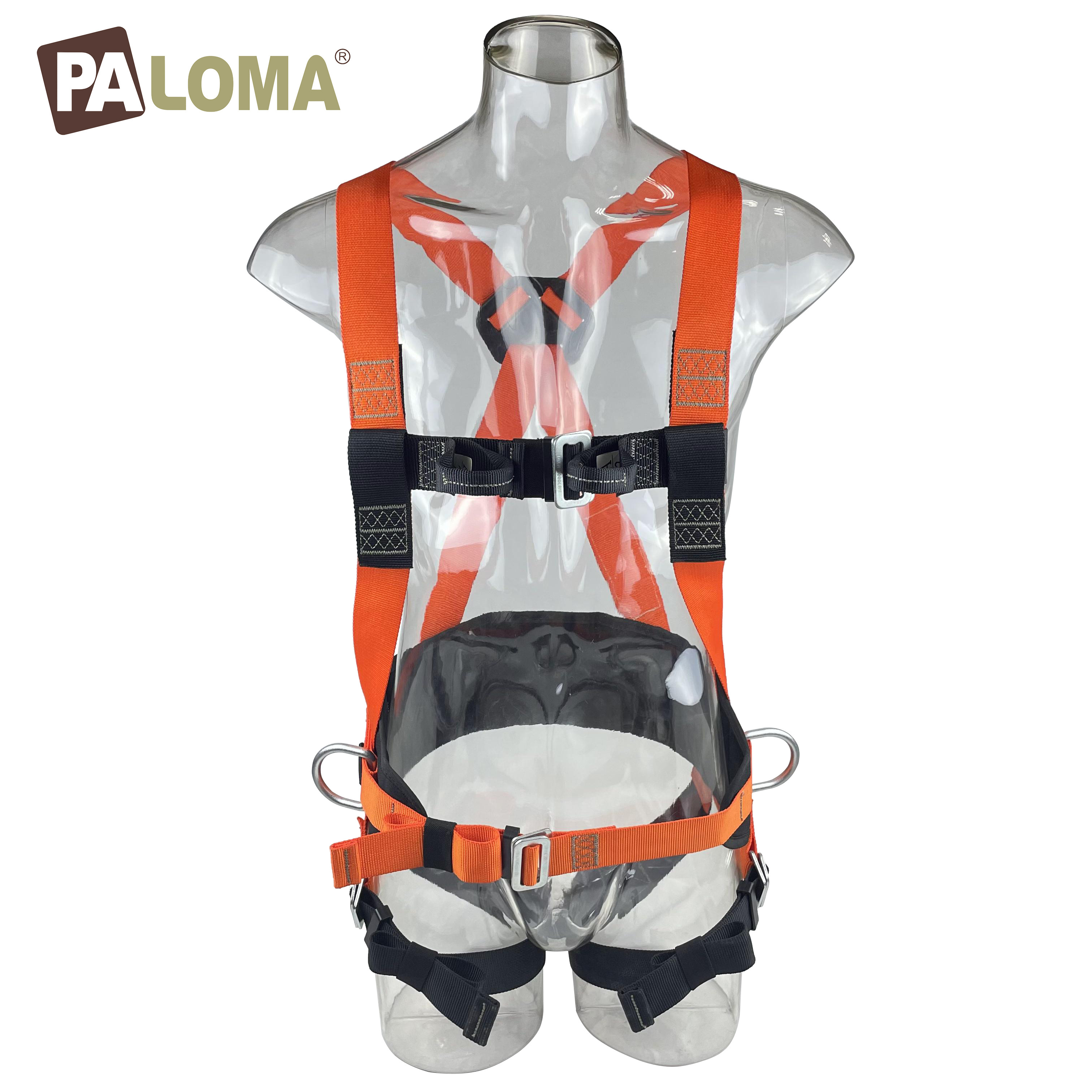 Low Price Security Protection Full Body Safety Harness With Double Lanyard