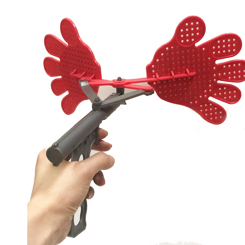 PTV-040 Pest Control  Insect Fly Swatter Plastic Hand Fly Swatter Noise Maker Hand Clapper Fly Swatter Gun Toys