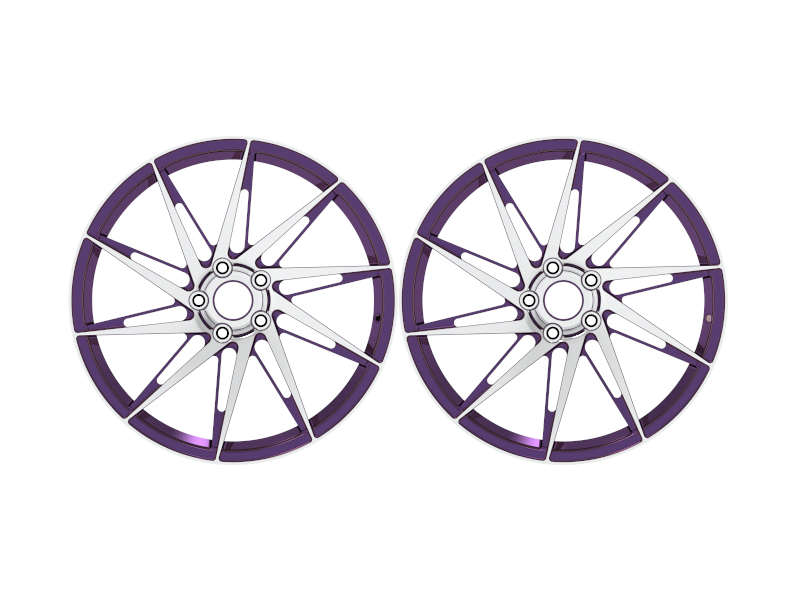 Luxury Honorable purple wheel Machined surface Forged Wheel OEM ODM custom wheel