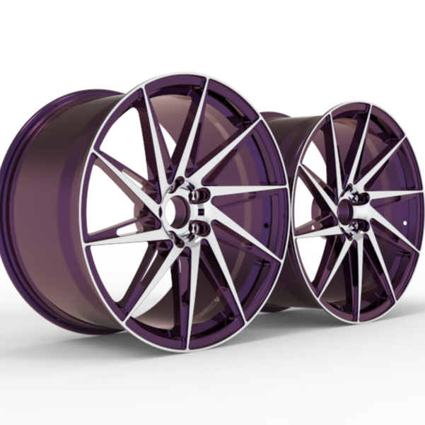 Luxury Honorable purple wheel Machined surface Forged Wheel OEM ODM custom wheel