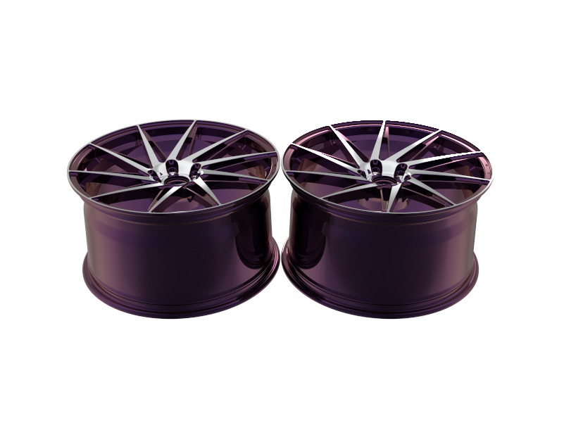 Luxury Honorable purple wheel Machined surface Forged Wheel OEM ODM custom wheel