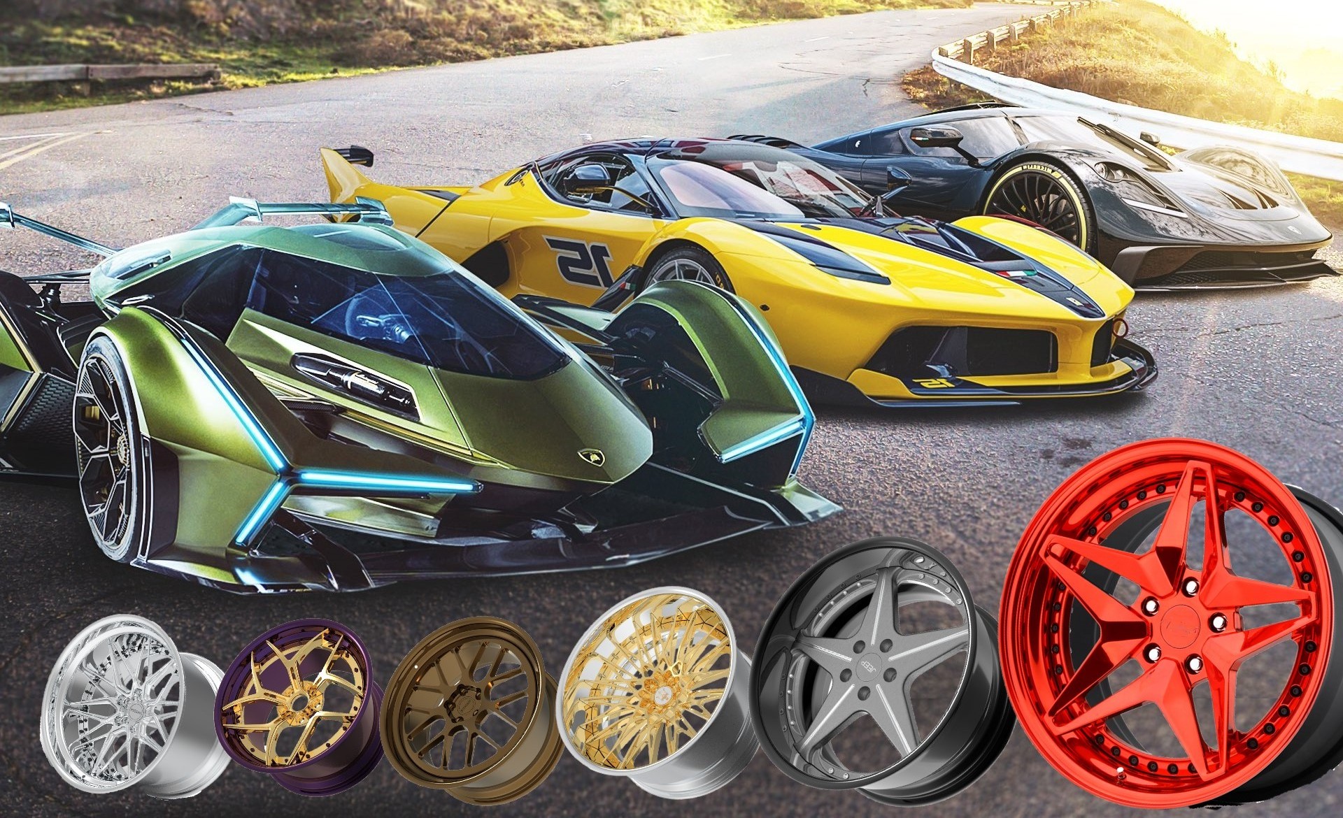 Supergiant Aluminum car wheel Customization H style wheels 20 Inch 22 ...