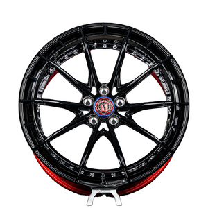 PIN JIA custom 2 pieces forged alloy rims mesh design wheels 18-24 inch forged wheels