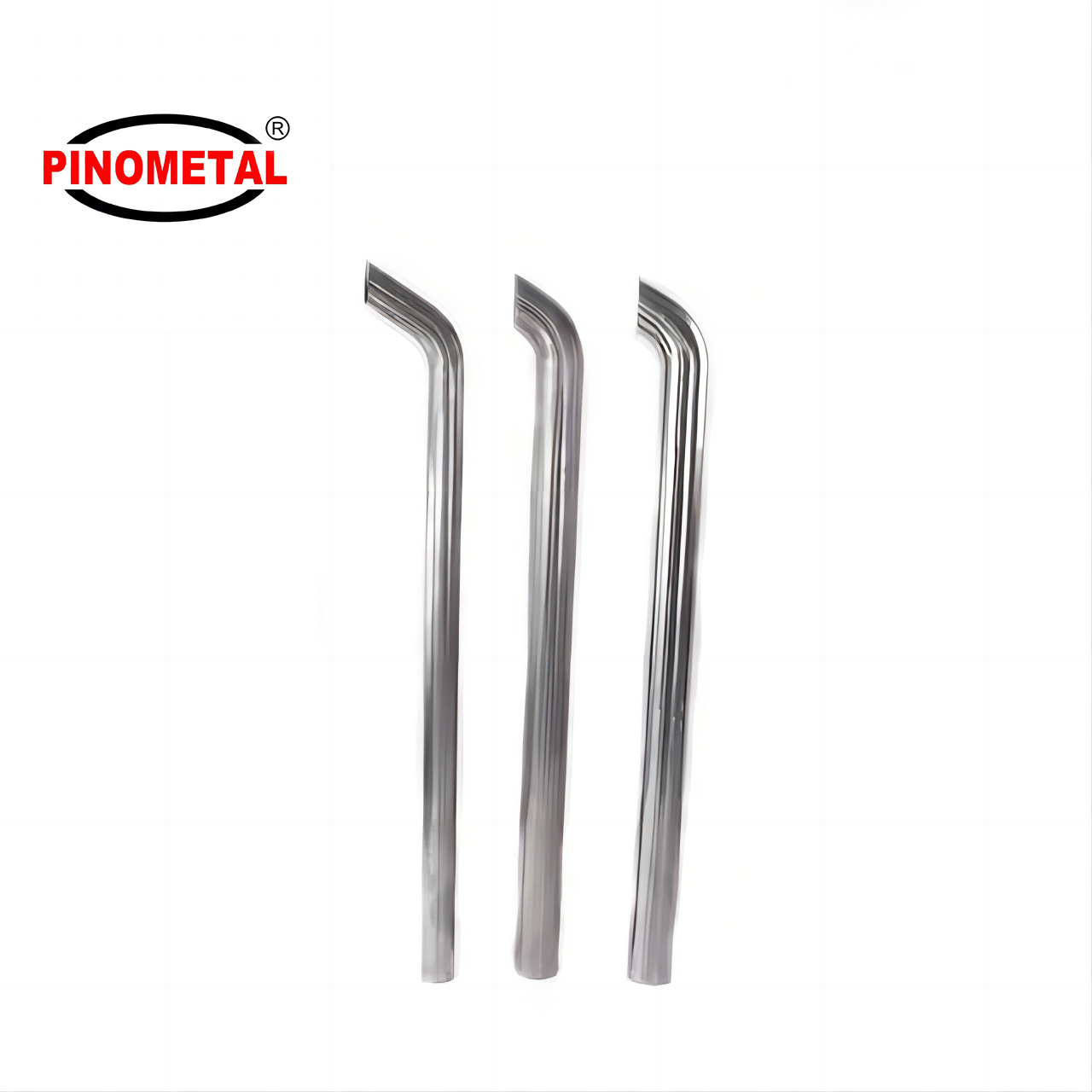 Semi Truck 5'' OD x 36'' Length Chrome Curved Top Exhaust Stacks for Peterbilt 378,379&389