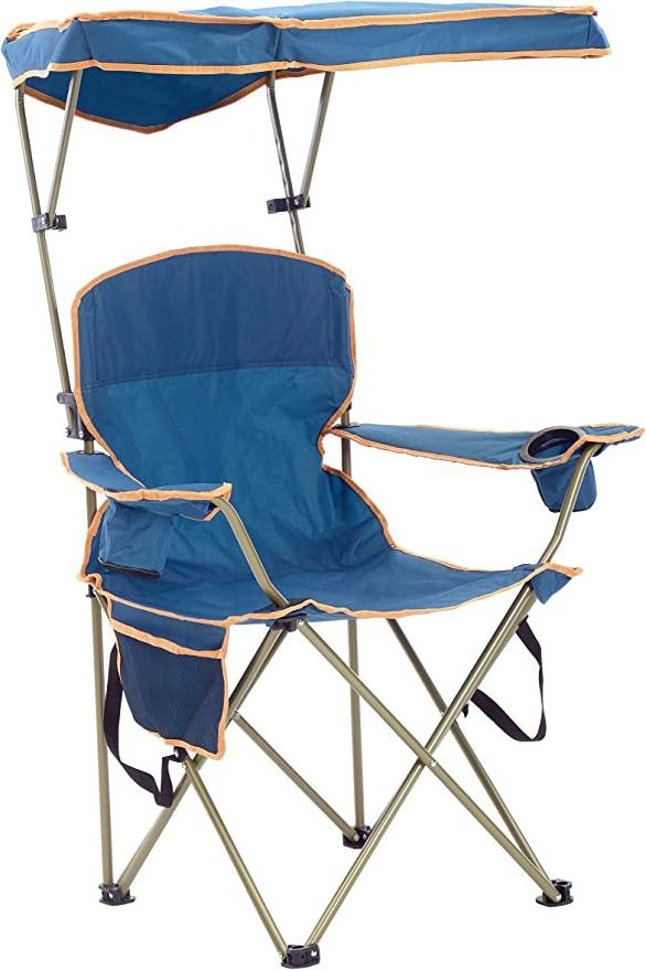 NPOT Beach Chair with Cup Holder with Adjustable Cover Umbrella Tube Traditional Rocking Camping Aluminum Metal Steel Folding