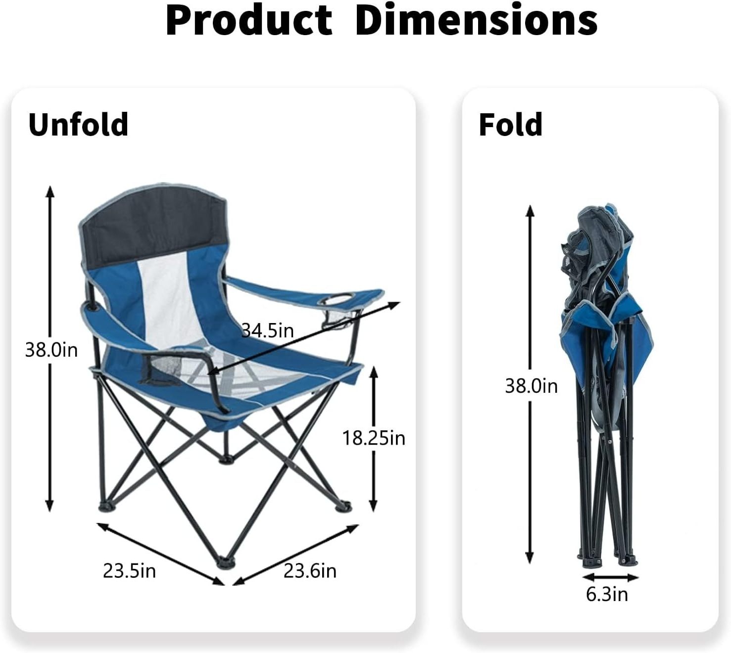 NPOT Lightweight Beach Reclining Lounge Chair Folding Chair High Back Portable Camp Chair With Removable Footrest