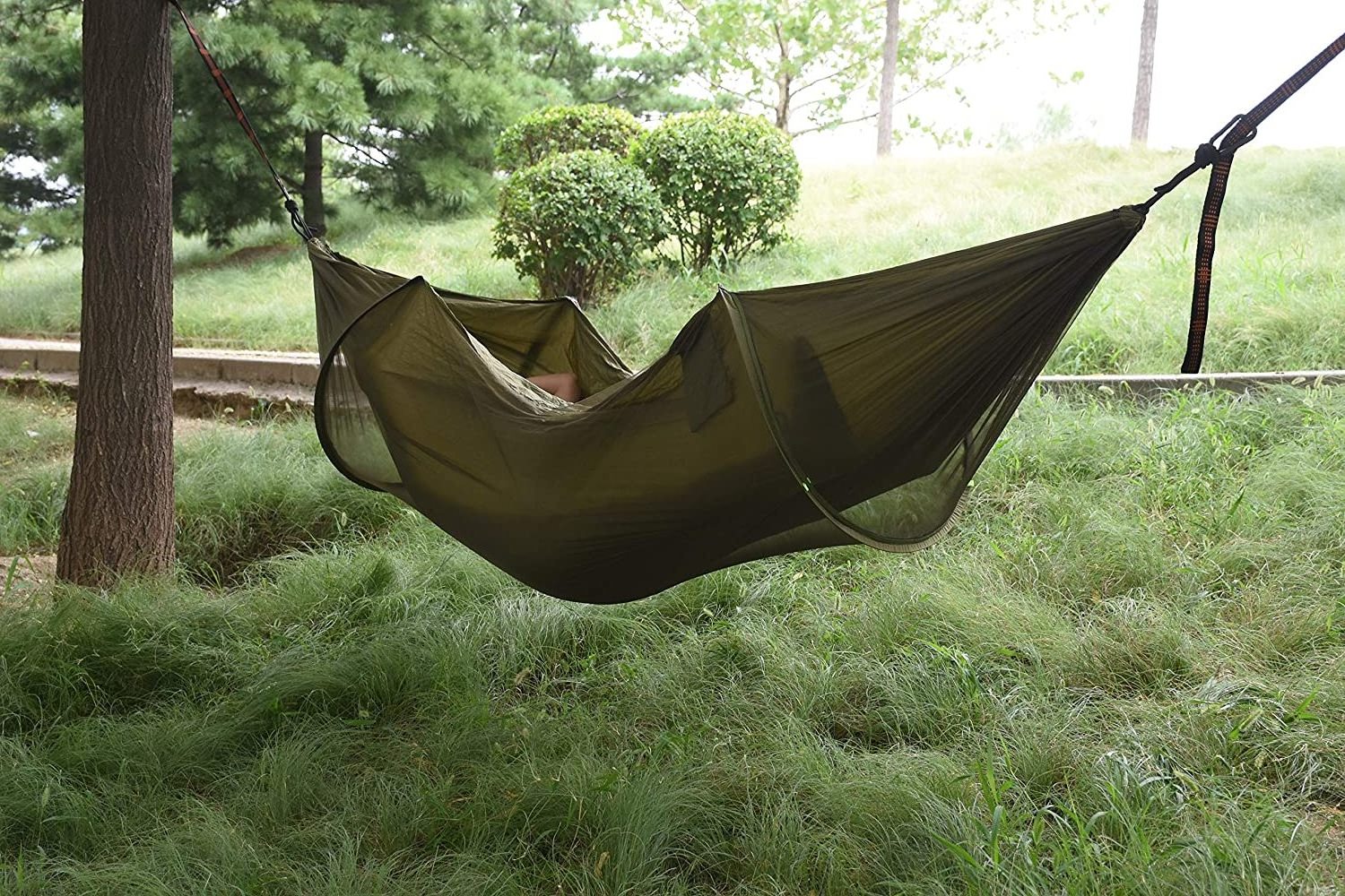 Pop-Up Camping Hammock with Net Supports 770 lbs