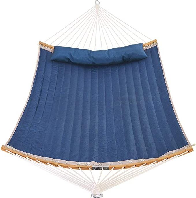 NPOT  Ultra wide  Portable 2 Person Garden Camping Hammocks Folding Knit Hammock Bed With Head Rest