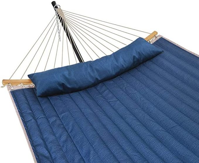 NPOT  Ultra wide  Portable 2 Person Garden Camping Hammocks Folding Knit Hammock Bed With Head Rest