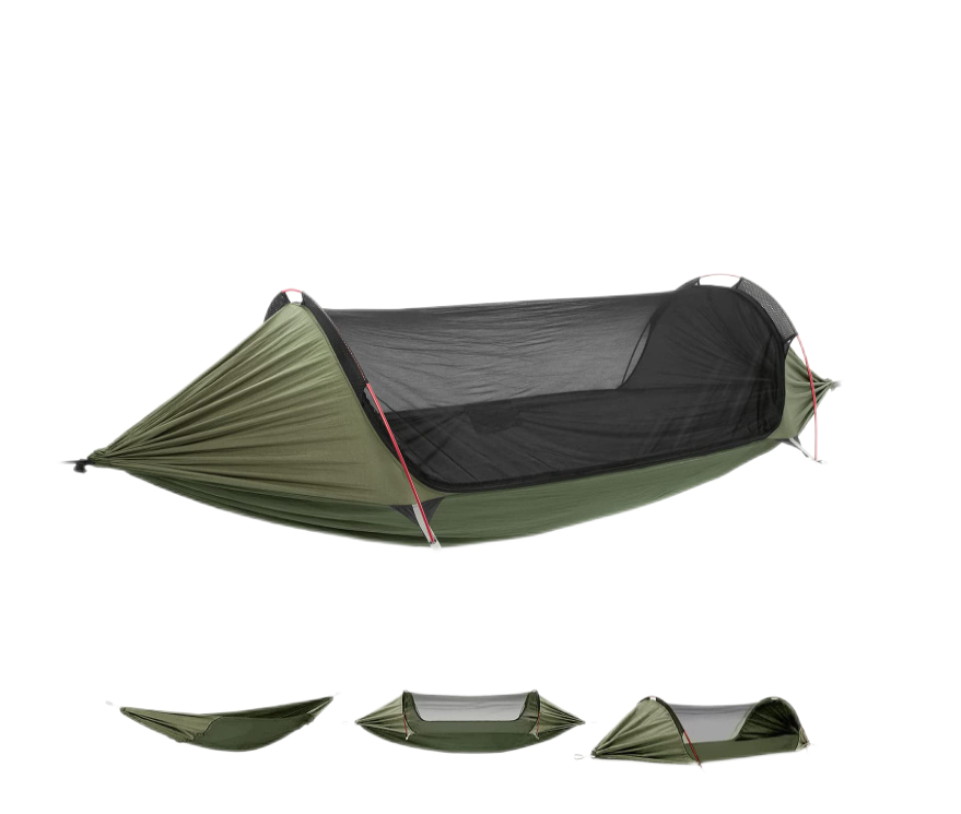 NPOT Camping Hammock with Mosquito Net,3 in 1 Function Parachute Portable Hammock