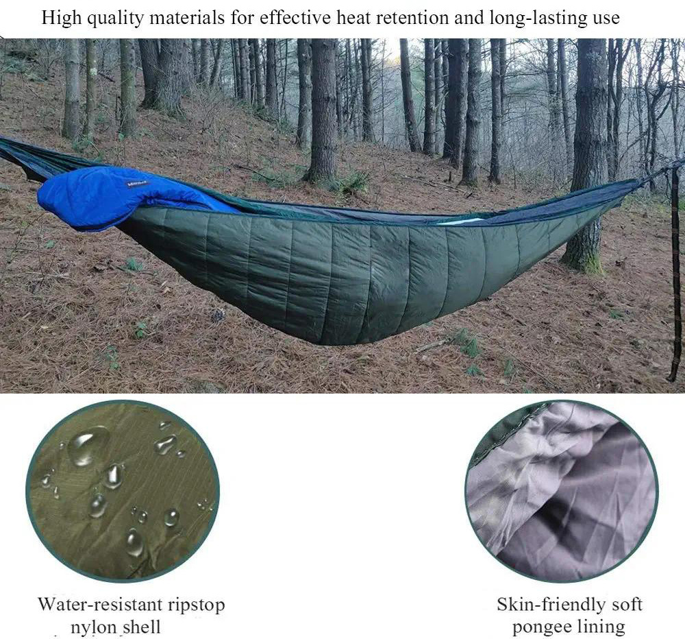 NPOT Single&Double Hammock Underquilt, Full Length Under Quilts for Hammocks, Winter Cold Weather Warm Blanket Bottom Insulation