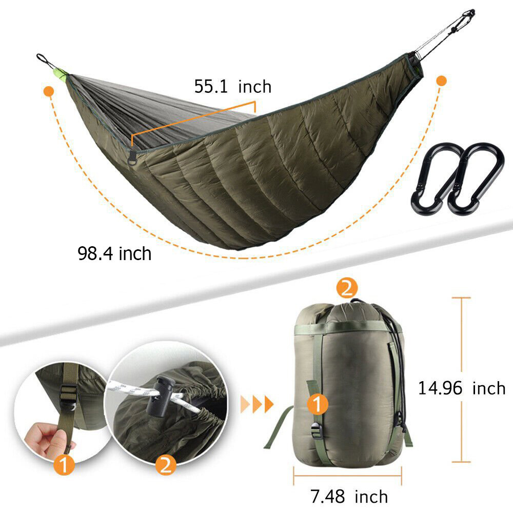 NPOT Hammock Underquilt Sleeping Winter Warm Under Quilt Blanket for Outdoor Garden Jungle, Camping Hammock