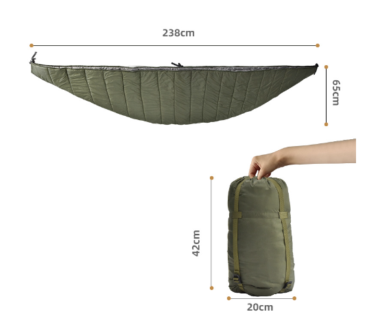 NPOT Factory Wholesale Warm Cover Winter Sleeping Bag Swing Hammock Camping Hammock Outdoor Thickening Hammock