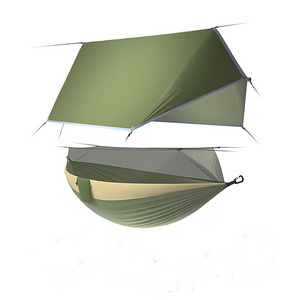 NPOT Portable Double Hammock With Mosquito Net Hammock And Waterproof Canopy