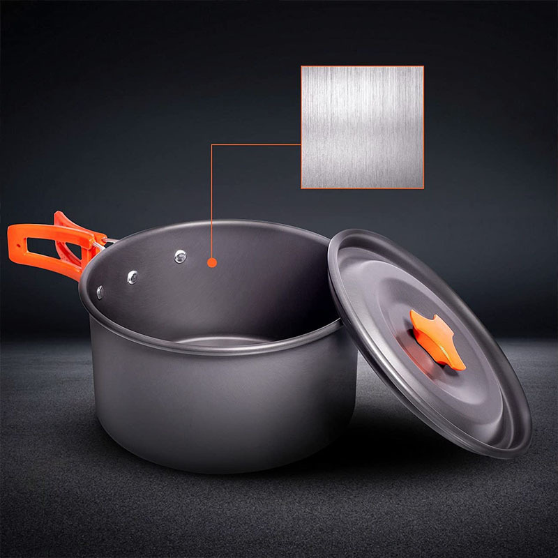 NPOT Camping Cookware Mess Kit Portable Camping Cooking Set for Backpacking Outdoor Hiking Picnic